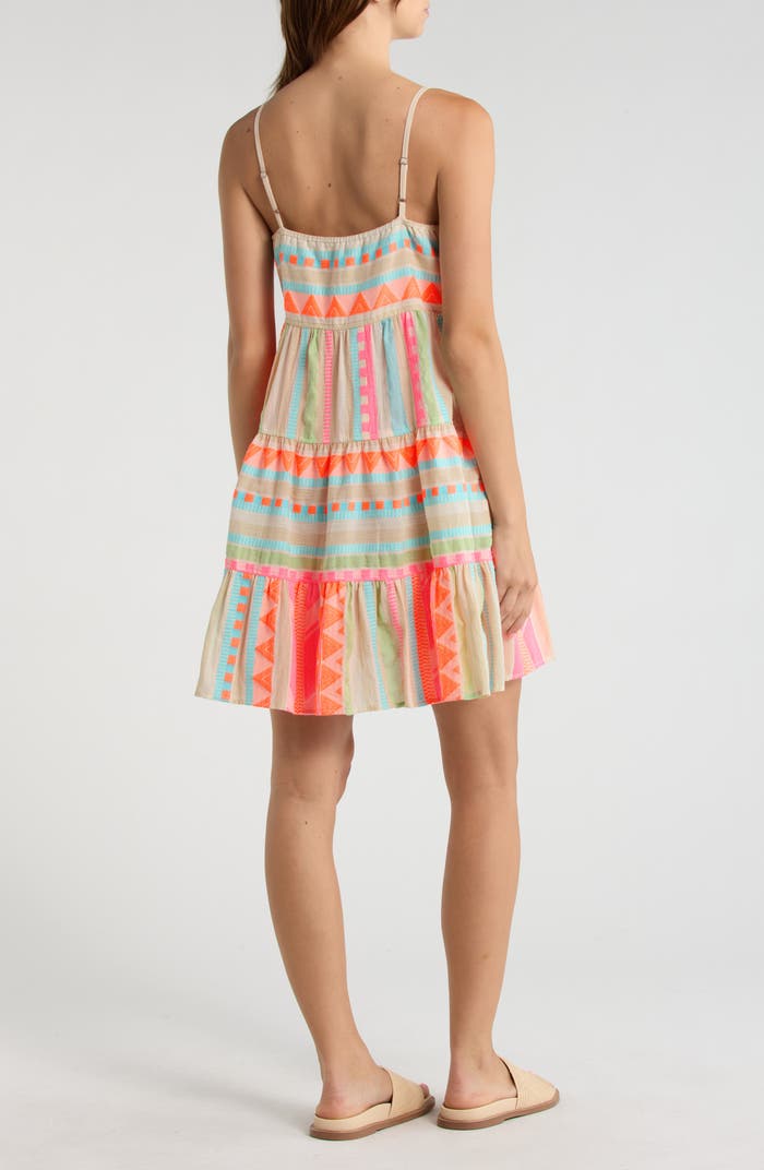 Neon Aztec Spaghetti Strap Dress
