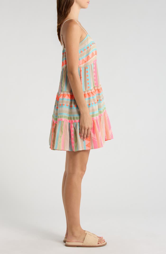 Neon Aztec Spaghetti Strap Dress