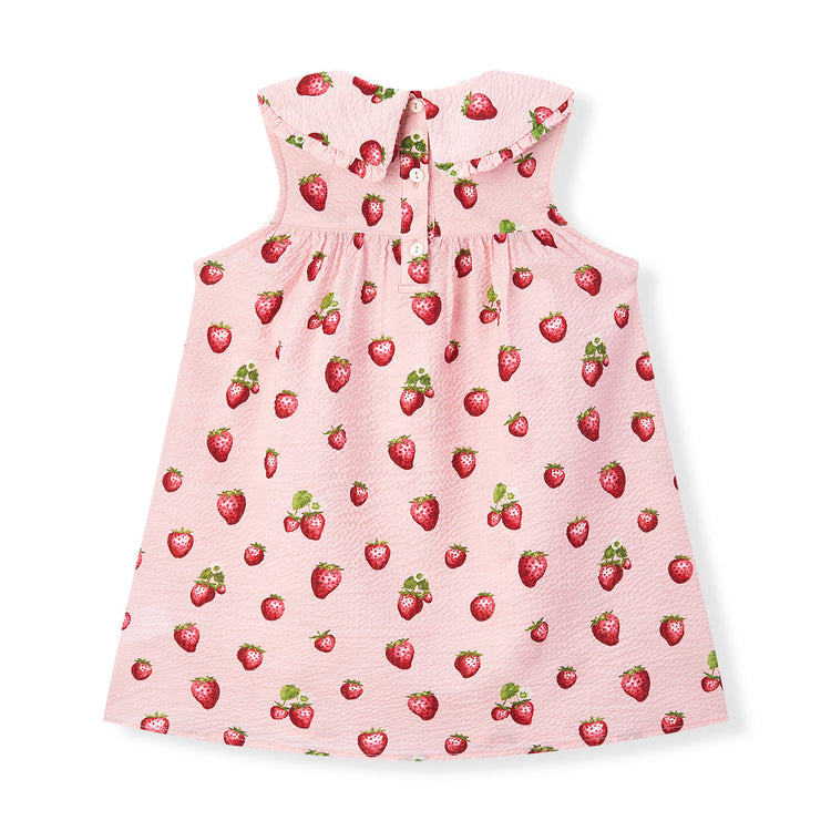 Strawberry Ruffle Collar Dress