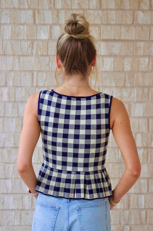 Clara Peplum Knit Top