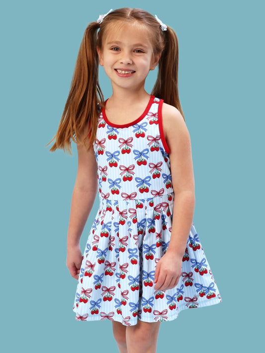 Berries & Bows Active Dress & Bike Short Set