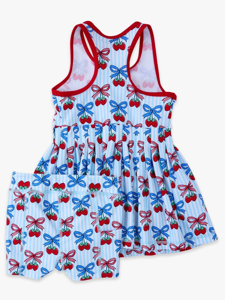 Berries & Bows Active Dress & Bike Short Set