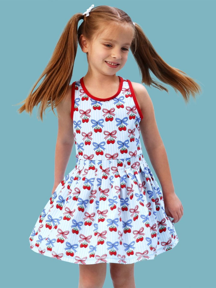 Berries & Bows Active Dress & Bike Short Set