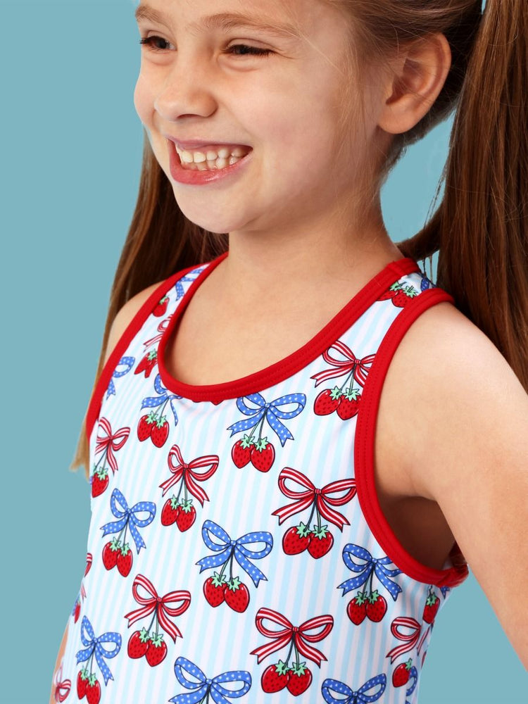 Berries & Bows Active Dress & Bike Short Set