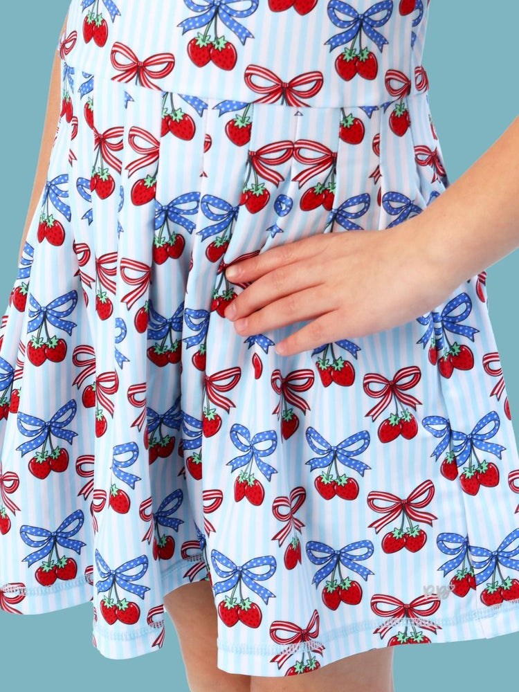 Berries & Bows Active Dress & Bike Short Set