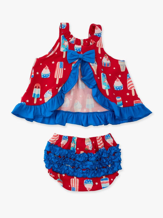 Stars & Scoops Knit Swing Top & Bloomer Set