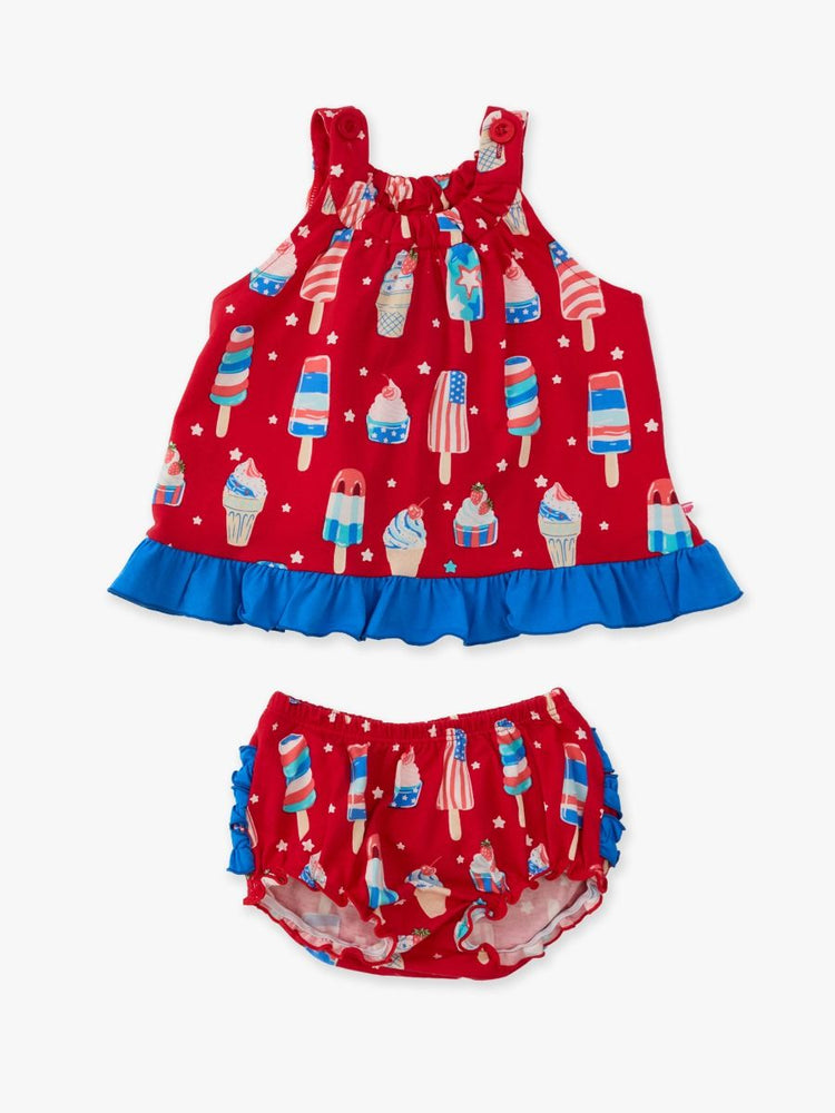 Stars & Scoops Knit Swing Top & Bloomer Set