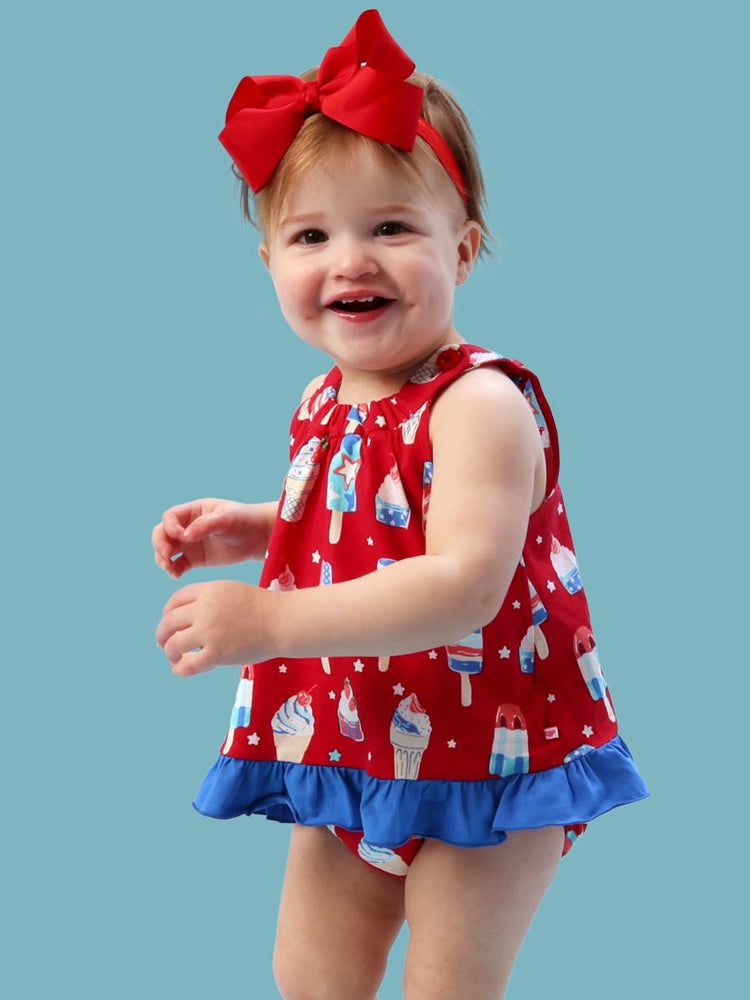 Stars & Scoops Knit Swing Top & Bloomer Set