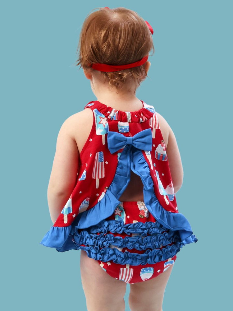 Stars & Scoops Knit Swing Top & Bloomer Set