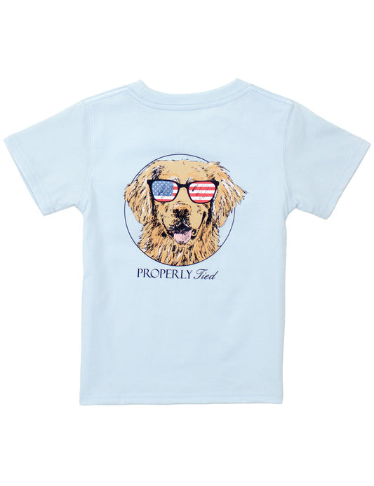 Properly Tied Patriotic Dog SS Tee