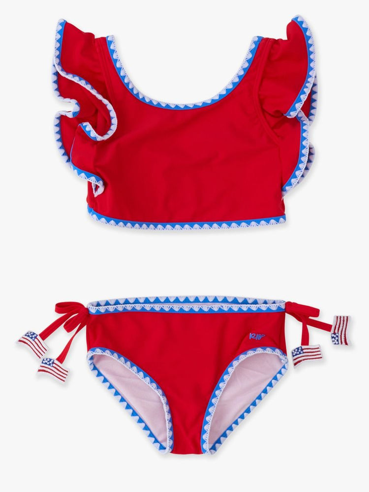 Vintage Red Butterfly Tankini 2-Piece Swimsuit