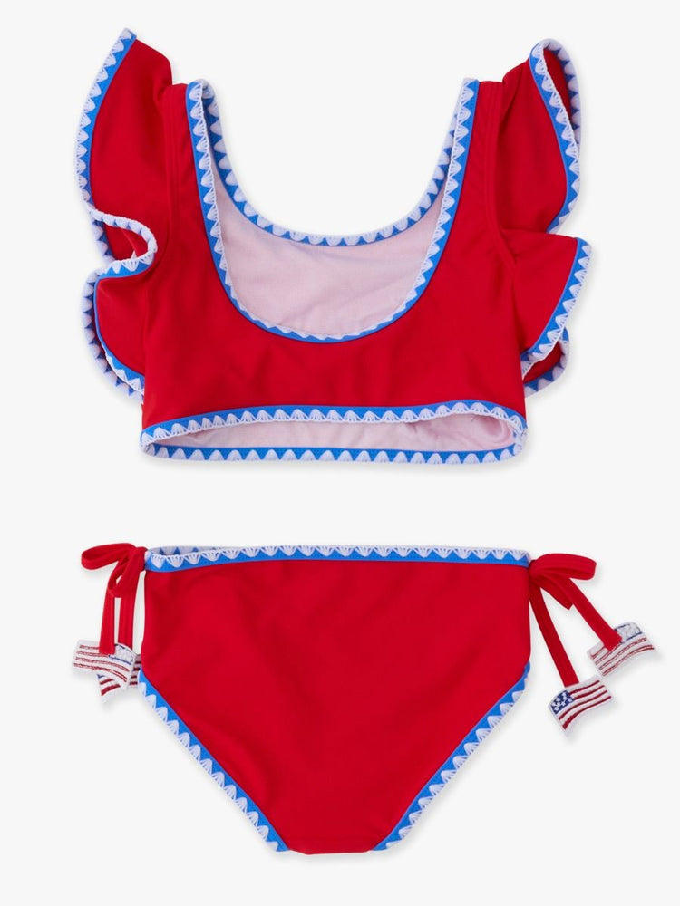Vintage Red Butterfly Tankini 2-Piece Swimsuit
