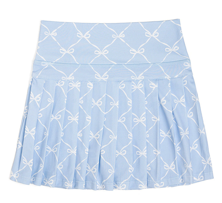 Sky Blue Bow Trellis Athletic Skort
