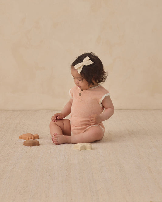 Melon Terry Cloth Romper