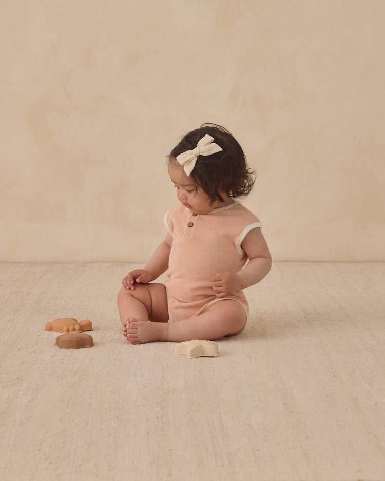 Melon Terry Cloth Romper