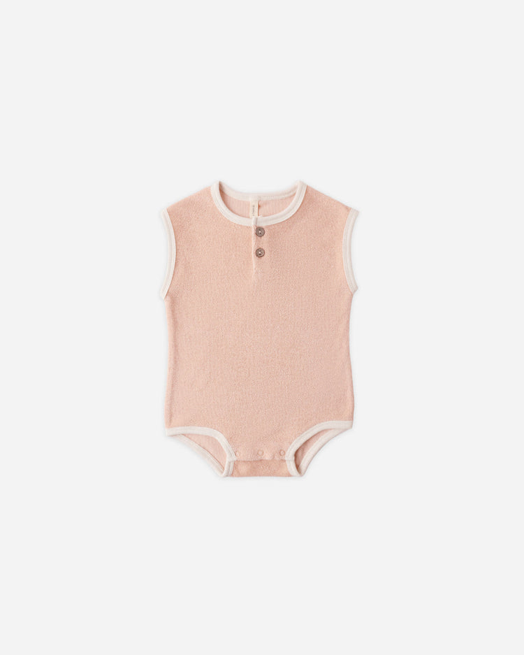 Melon Terry Cloth Romper
