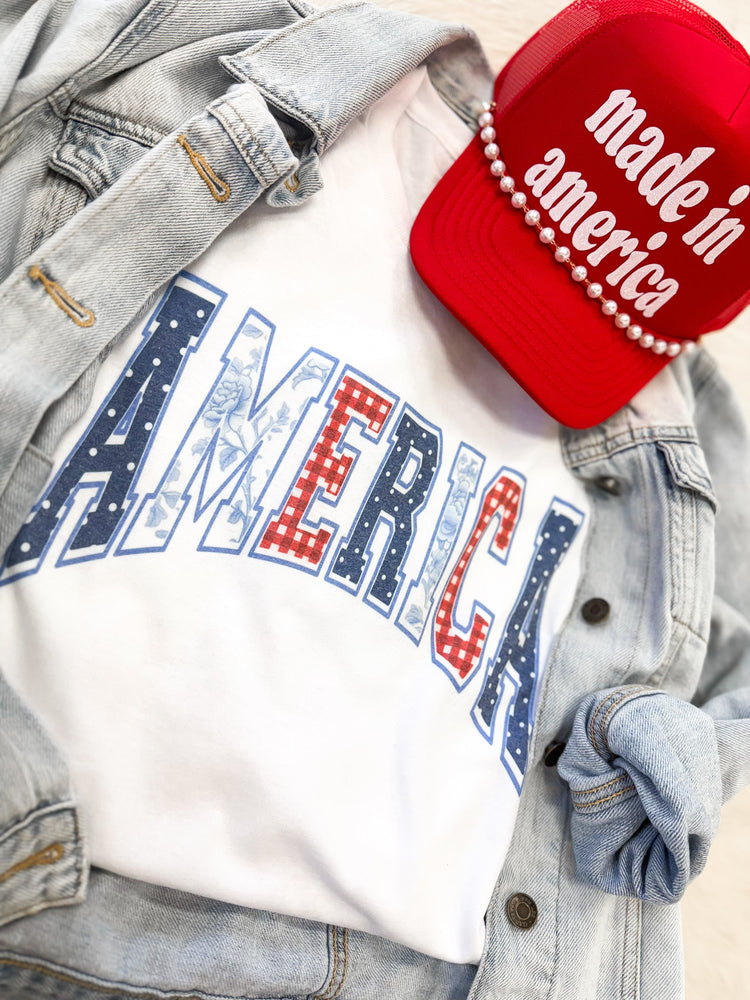 America Faux Applique Tee