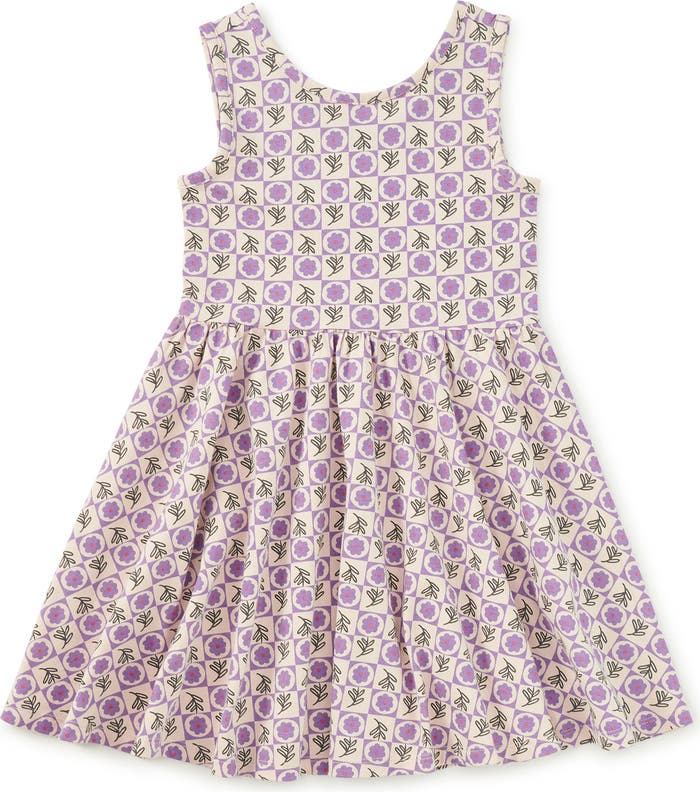 Tile Floral Sleeveless Ballet Dress