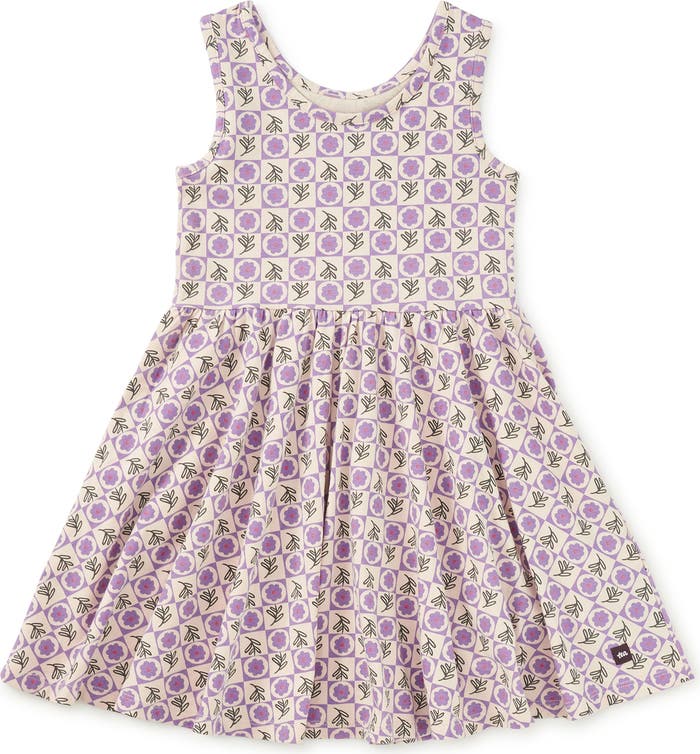 Tile Floral Sleeveless Ballet Dress