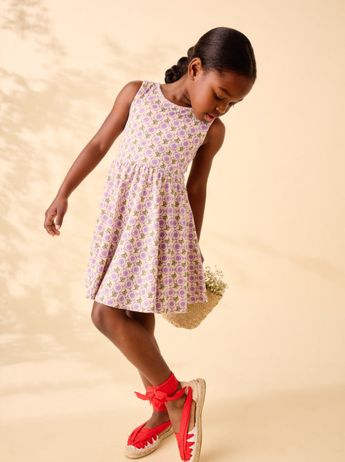 Tile Floral Sleeveless Ballet Dress