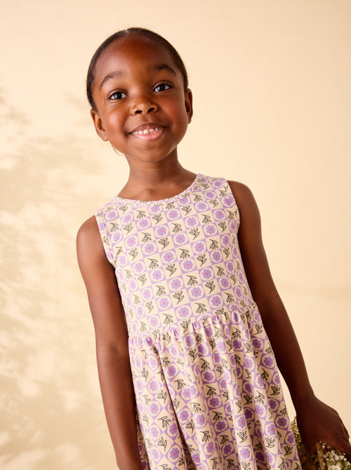 Tile Floral Sleeveless Ballet Dress