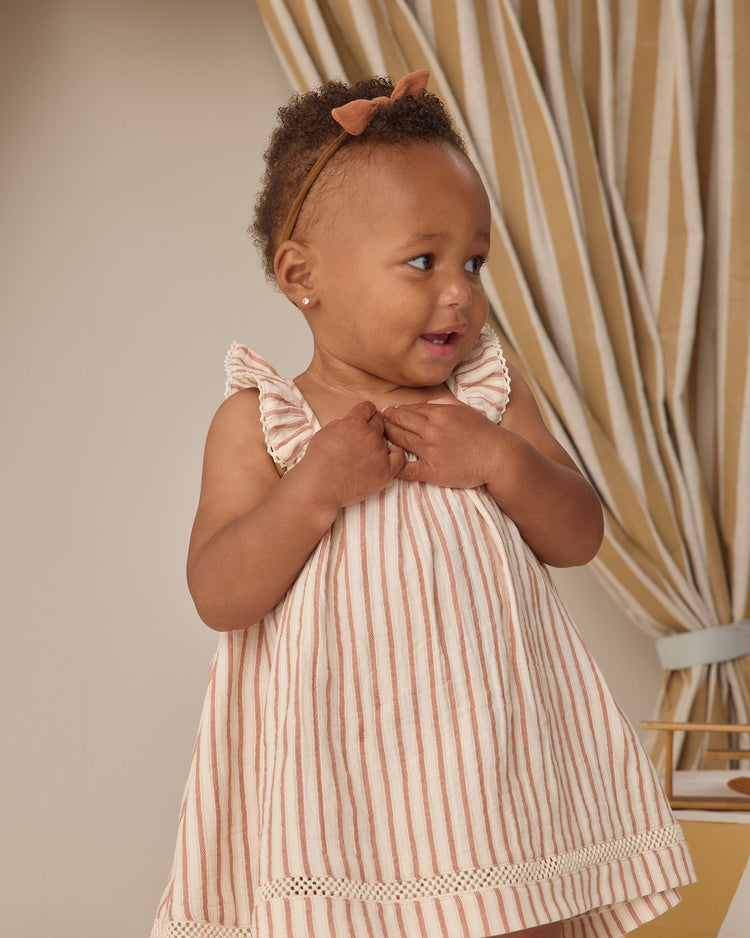 Vintage Stripe Ruffle Tank Dress