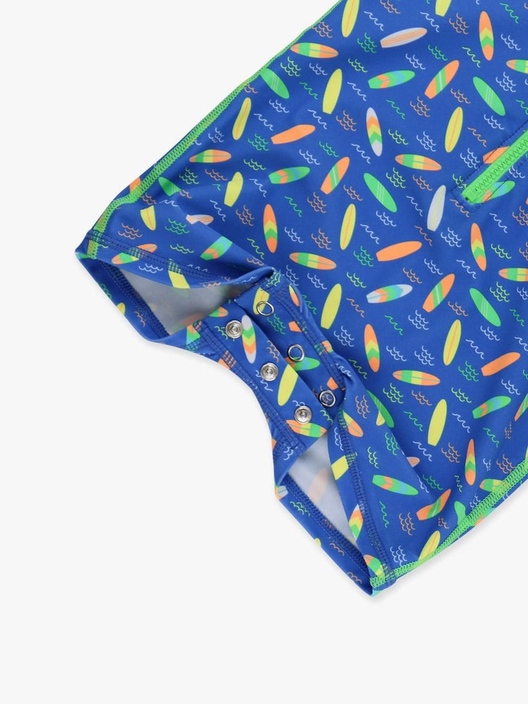 Neon Surfs Up LS 1pc Rash Guard Swimsuit