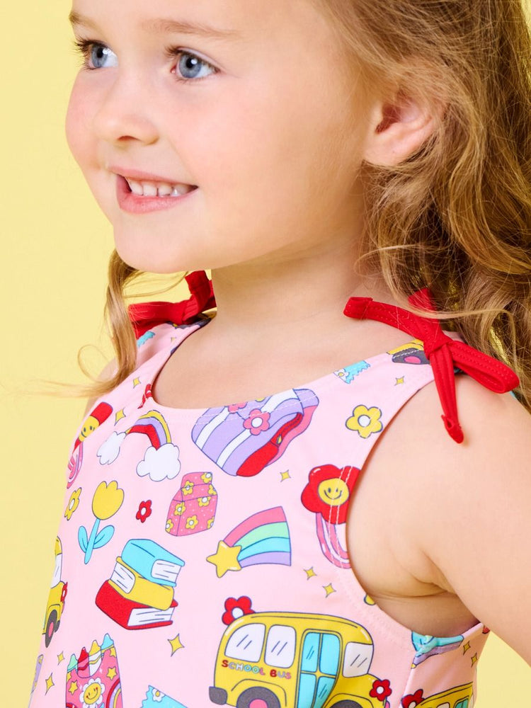 Classroom Cutie Active A-Line Bow Dress & Bike Short Set
