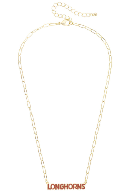 Game Day Puffy Nameplate Necklace