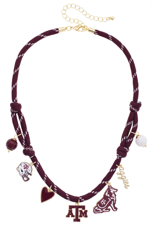 Game Day Paracord Multi Charm Necklace