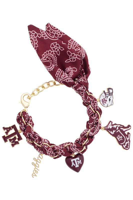 Game Day Bandana Charm Bracelet