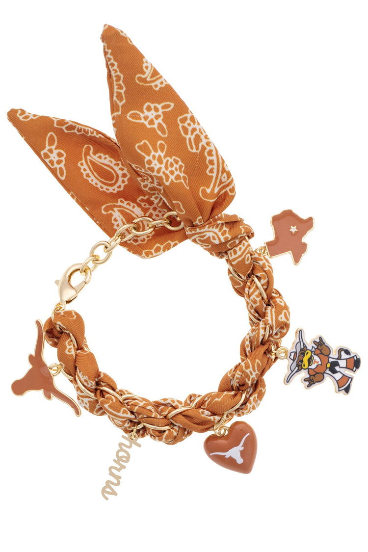 Game Day Bandana Charm Bracelet