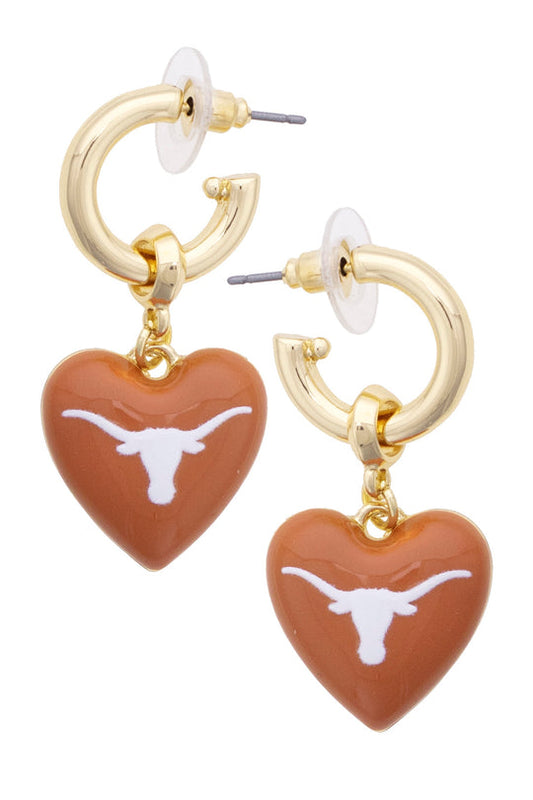 Game Day Heart Drop Earrings