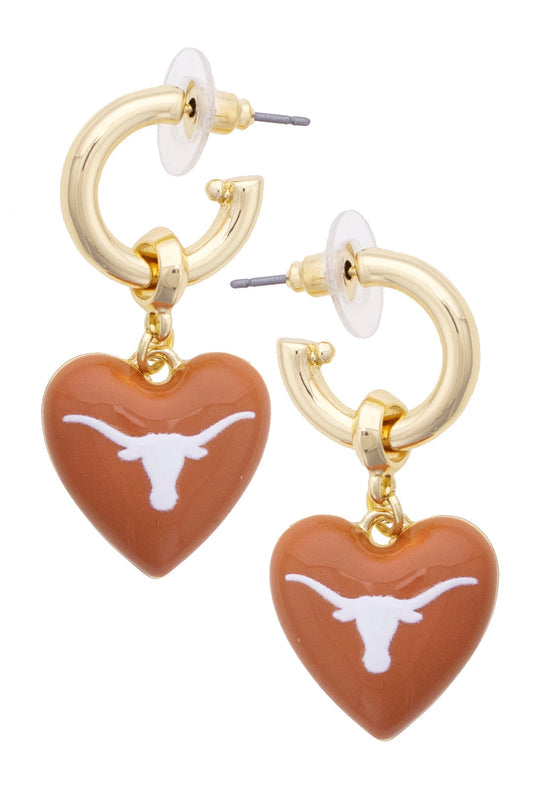 Game Day Heart Drop Earrings