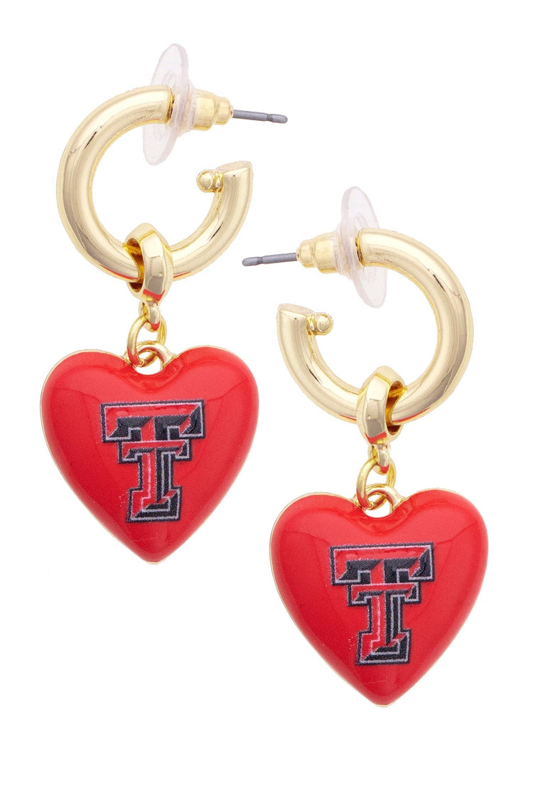 Game Day Heart Drop Earrings