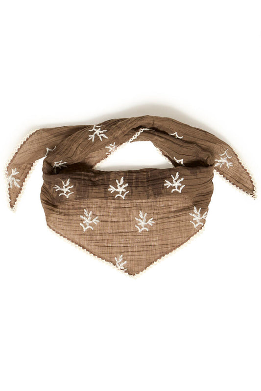 B. Young Embroidered Triangle Scarf