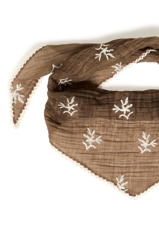 B. Young Embroidered Triangle Scarf