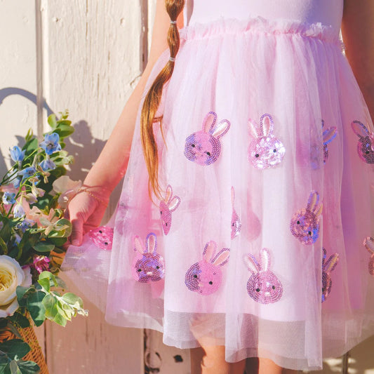 Easter Bunny Short Sleeve Tutu Dress