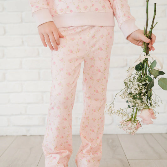 Pink Rose Flare Legging