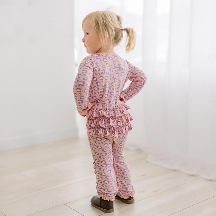 Baby Rose Cheetah Oh La La Ruffle Romper