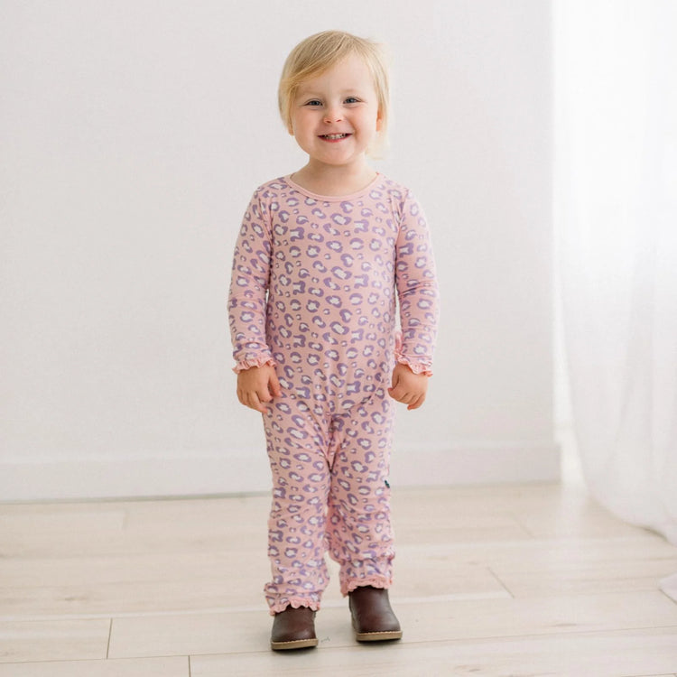 Baby Rose Cheetah Oh La La Ruffle Romper