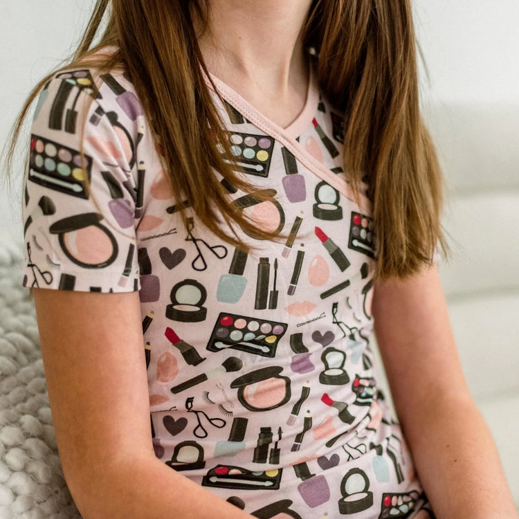Mama's Makeup Short Sleeve Kimono PJ Set