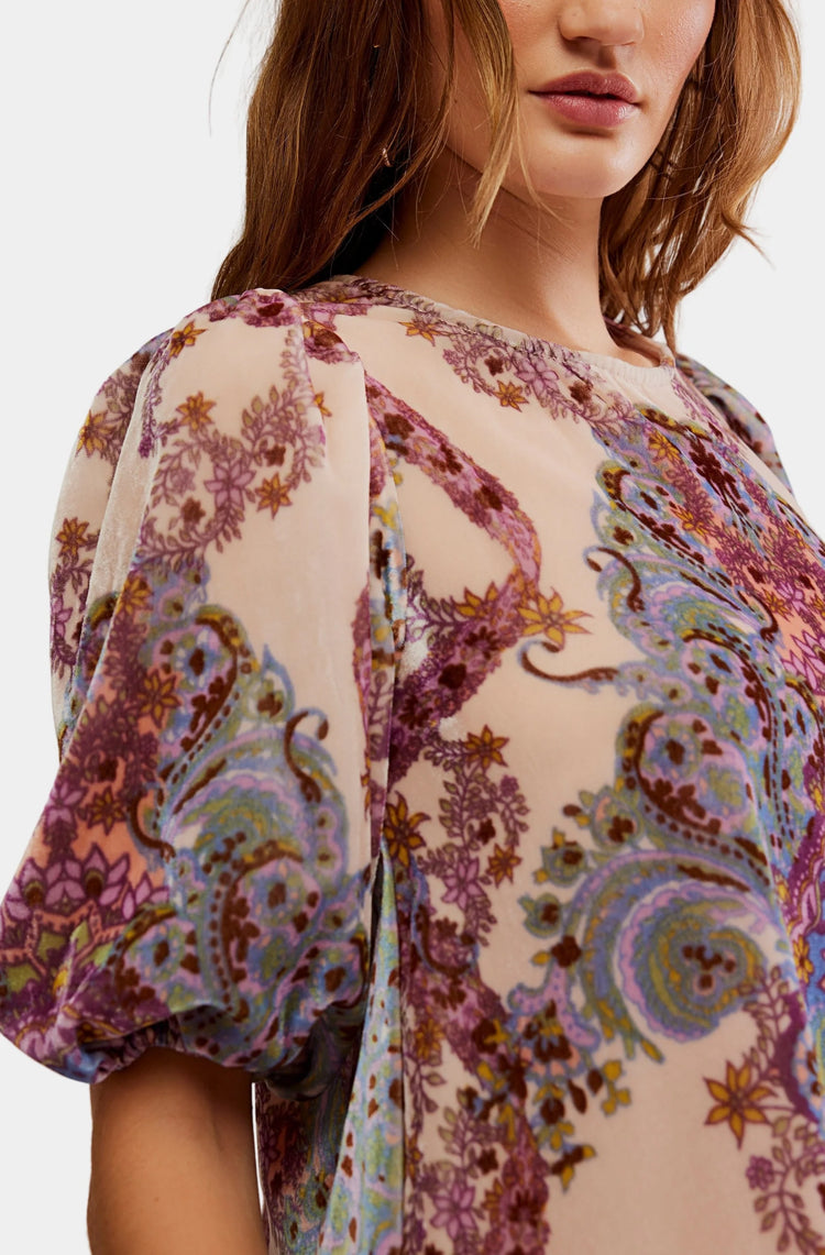 Maye Printed Velvet Tunic