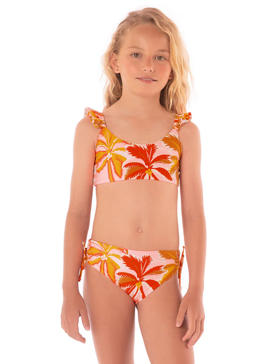 Girls Pink Palms Mango Two Piece