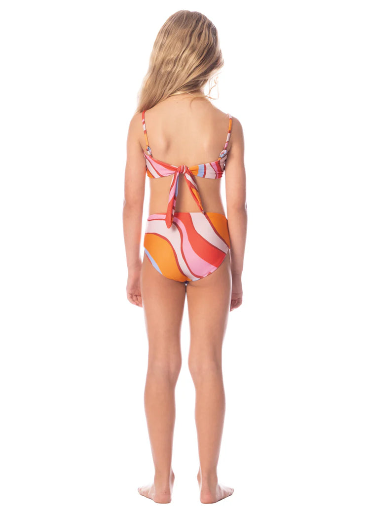 Girl's Amber Brown Rainbow Bikini Set