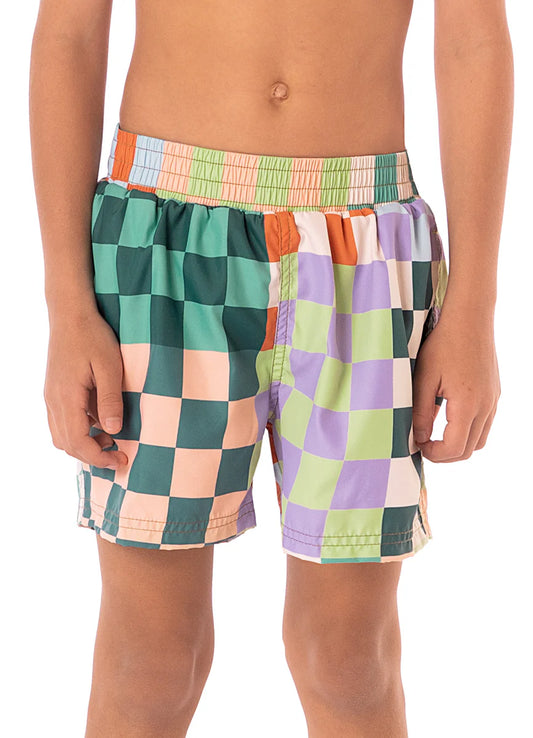 Boys Chess Little Sailor Swim Trunks