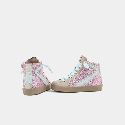 Pink Glitter Rooney Toddler Hi-Top Sneaker