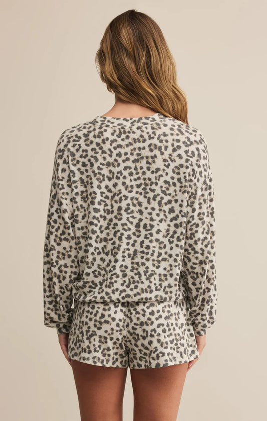 Luxe Leopard LS Top
