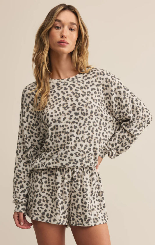 Luxe Leopard LS Top