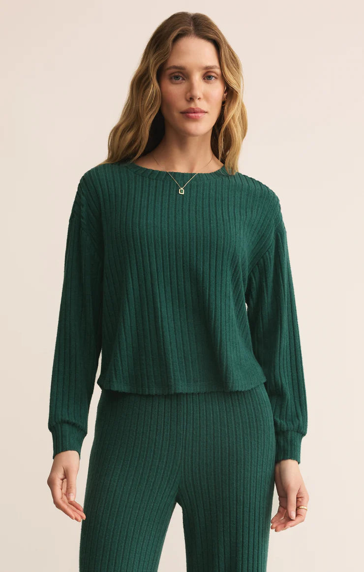 Elfie Mistletoe Rib LS Top